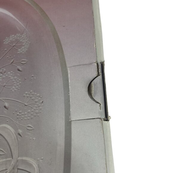 MIKASA Crystal Sweetheart Bouquet Pink Roses Heart Plate Original Box - Picture 8 of 9